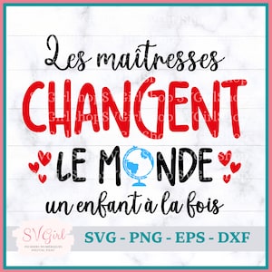 SVG Maitresses, SVG L'influence d'un Bon Professeur, Svg Thank You Teacher, Svg Enseigner Aimer Inspirer, Produit Numérique, Svg Francais