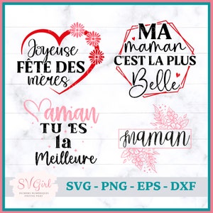 SVG Je t'aime Maman, Svg La Meilleure Maman, Svg Mamie, SVG Français, Digital Download, Produit Numérique, Svg Dessins