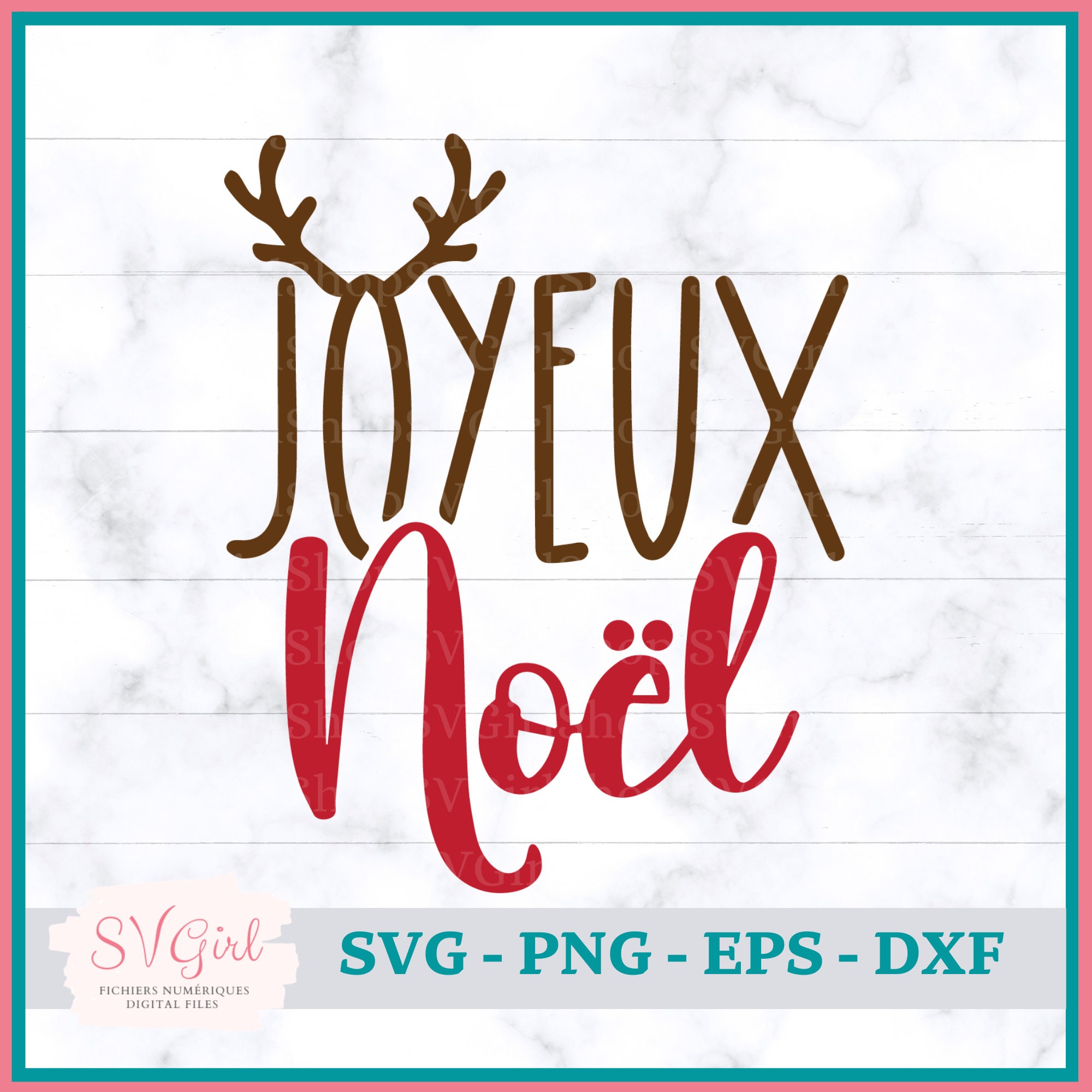 SVG Joyeux Noël SVG Noël Français Svg Renne De Bois Svg Etsy
