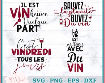 SVG Francais, SVG French, Svg Vin, Svg Wine, Drole, Digital Download, Produit Numérique, Svg Dessins, Autocollants, Cut File Dxf Png Eps
