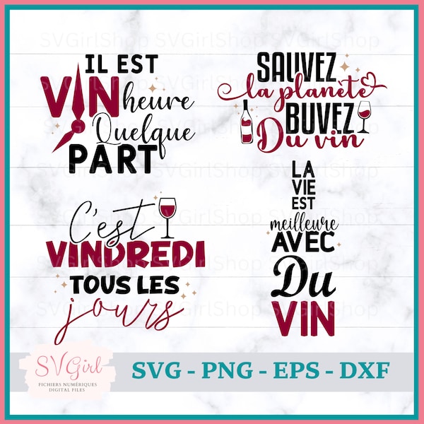 SVG Francais, SVG French, Svg Vin, Svg Wine, Drole, Digital Download, Produit Numérique, Svg Dessins, Autocollants, Cut File Dxf Png Eps