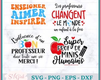 SVG Merci Professeur, SVG L'influence d'un Bon Professeur, Svg Thank You Teacher, Svg Enseigner Aimer Inspirer Retro, Produit numérique