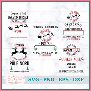 Hotte de Noel Bundle, Sac du Père Noel, Santa Sac, SVG Français, Digital Download, Christmas Bag, Cut File Svg Dxf Png Eps, Hood
