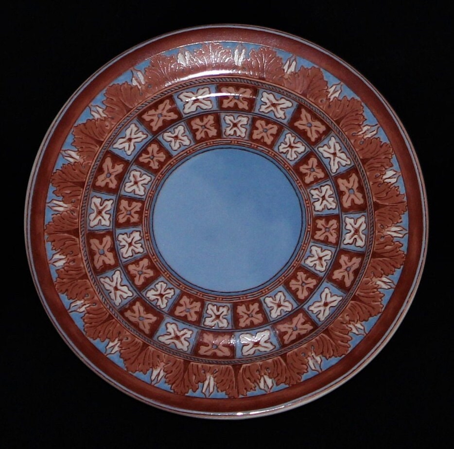 Set of 6 Vintage Gien France Canapé Plates French Porcelain Etsy Canada