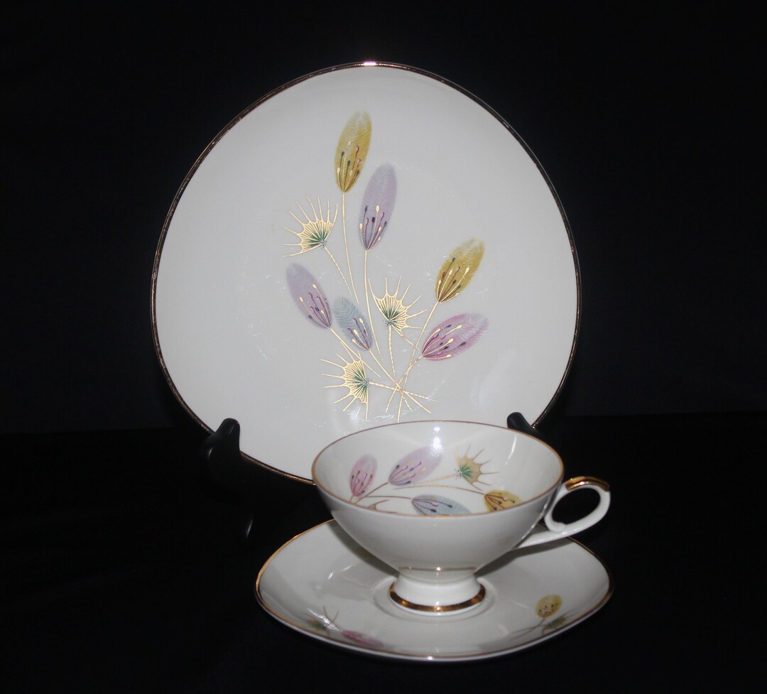 Porcelain Trio Set Bavaria Tea Cup Set With Snack Plate - Etsy