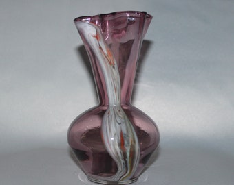 Beautiful Amethyst Bud Vase | Japanese Art Glass