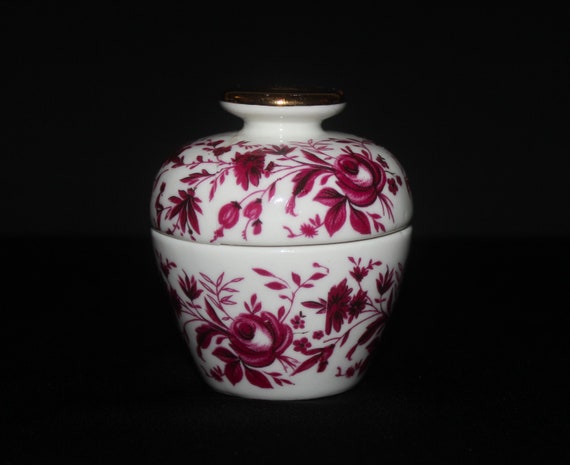 Chintz Lidded Vase | German Porcelain Trinket Box… - image 1