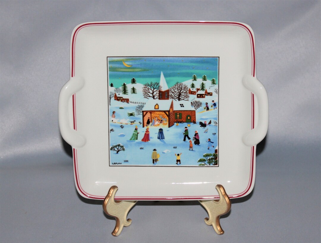 Lot of Villeroy & Boch Naif Christmas Plates Square Cake Etsy