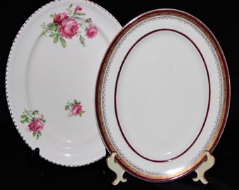 Johnson Brothers Old English Platter | Myott The Crowing Platter | Vintage Serving Platters