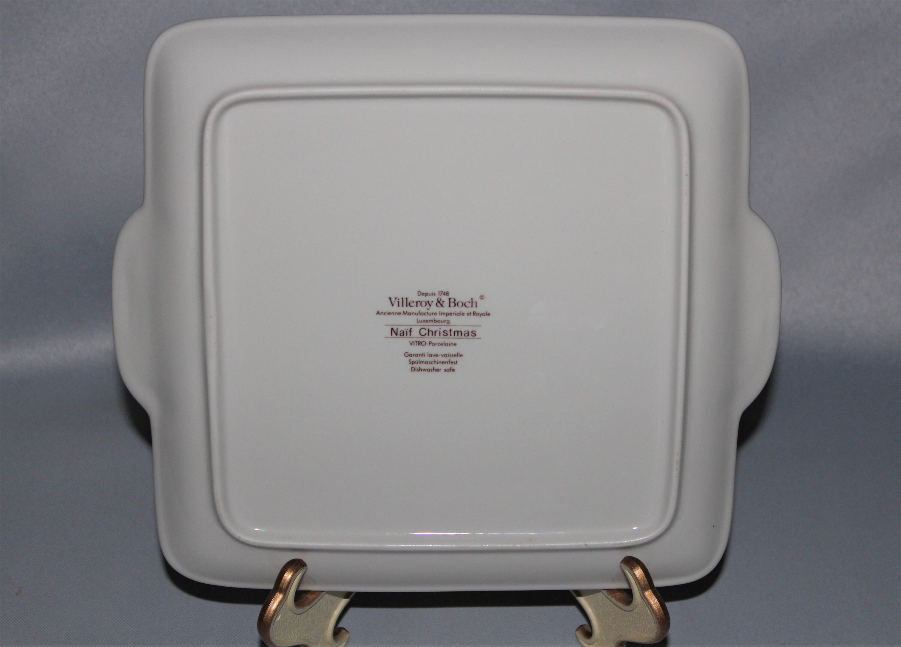 Lot of Villeroy & Boch Naif Christmas Plates Square Cake Plate Round