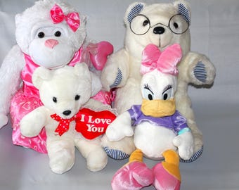 Pelúcia Disney Daisy Duck | Coleção Reinhart Vovô Teddy | Bichos de pelúcia vintage | Brinquedos de pelúcia | Gorila de pelúcia | Ursinho de pelúcia