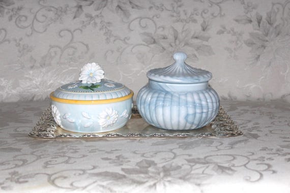Bella Casa Trinket Dish with Lid | Fenton-Style Milk Glass Jewelry Dish