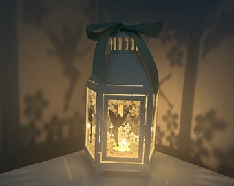 Disney inspired tinkerbell shadow lantern