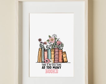 Book Lover Printable Wall Art | Cozy Reading Decor | Digital Library Art | Aesthetic Bookish Home Decor | Book Lover Gift