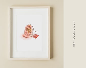 Story of My Life Print | Tea Art | Printable Tea Art | Minimalist Art | Tea Lover | Inspirational Art | Digital Downloads