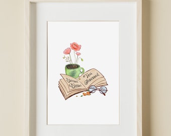 Stressed Blessed Tea Obsessed Print | Tea Art | Printable Tea Art | Minimalist Art | Tea Lover | Inspirational Art | Digital Downloads