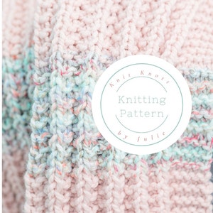 Fluffy Rib knit blanket knitting pattern | Easy throw pattern | Quick modern knit |  Beginner knitter afghan pattern