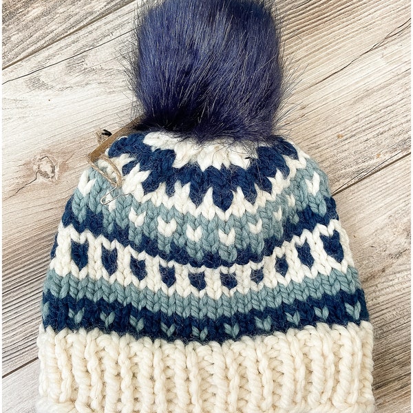 Customizable fair isle knit hat| fair isle hat for women| Men's fair isle wool hat | Fair isle hat for children