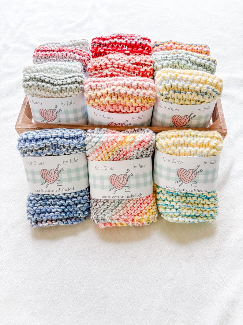 100% cotton dishcloth/washcloth in multiple colors
