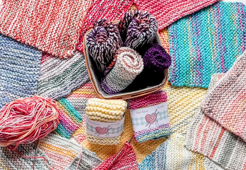 100% cotton dishcloth/washcloth in multiple colors