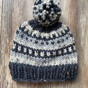 Hand-Knit Fair Isle Wool Beanie: Women&#39;s Winter Hat