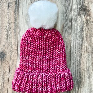 Merino Wool knit hat Roll-up brim Luxury Beanie made of hand-dyed Malabrigo 100% merino wool yarn image 6