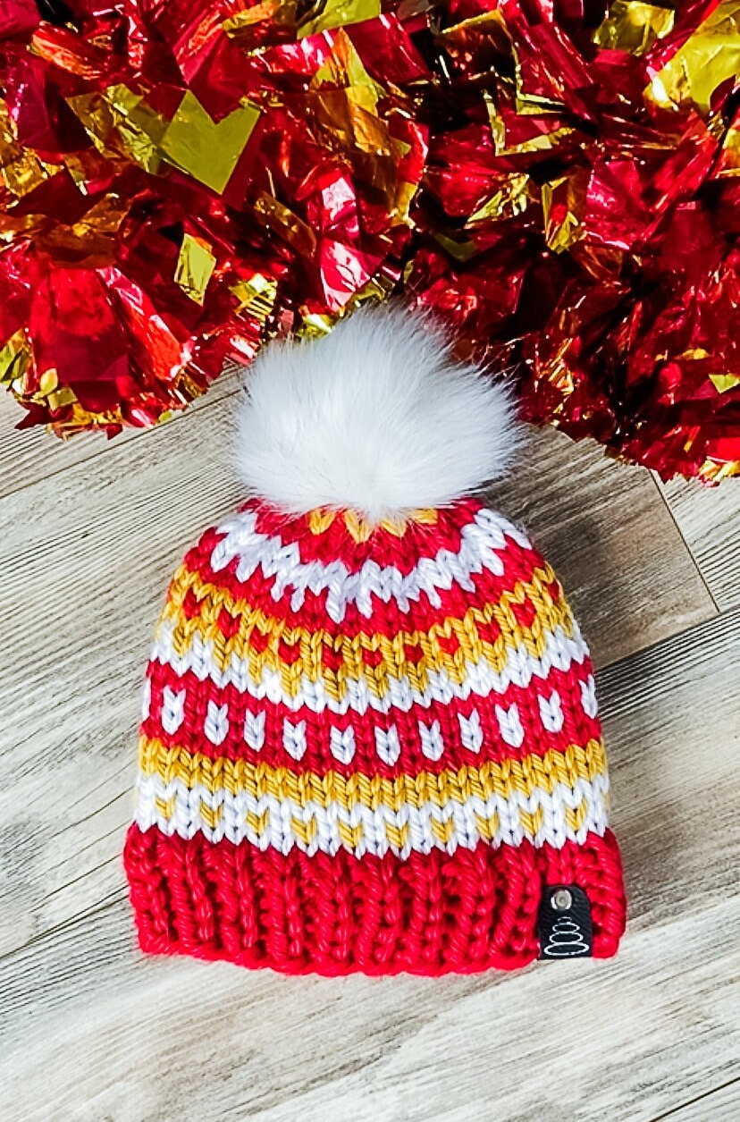 Kansas City Chiefs NFL Team Colors Beanie Gift Set Chiefs Toddler baby Hat Gift Set Etsy