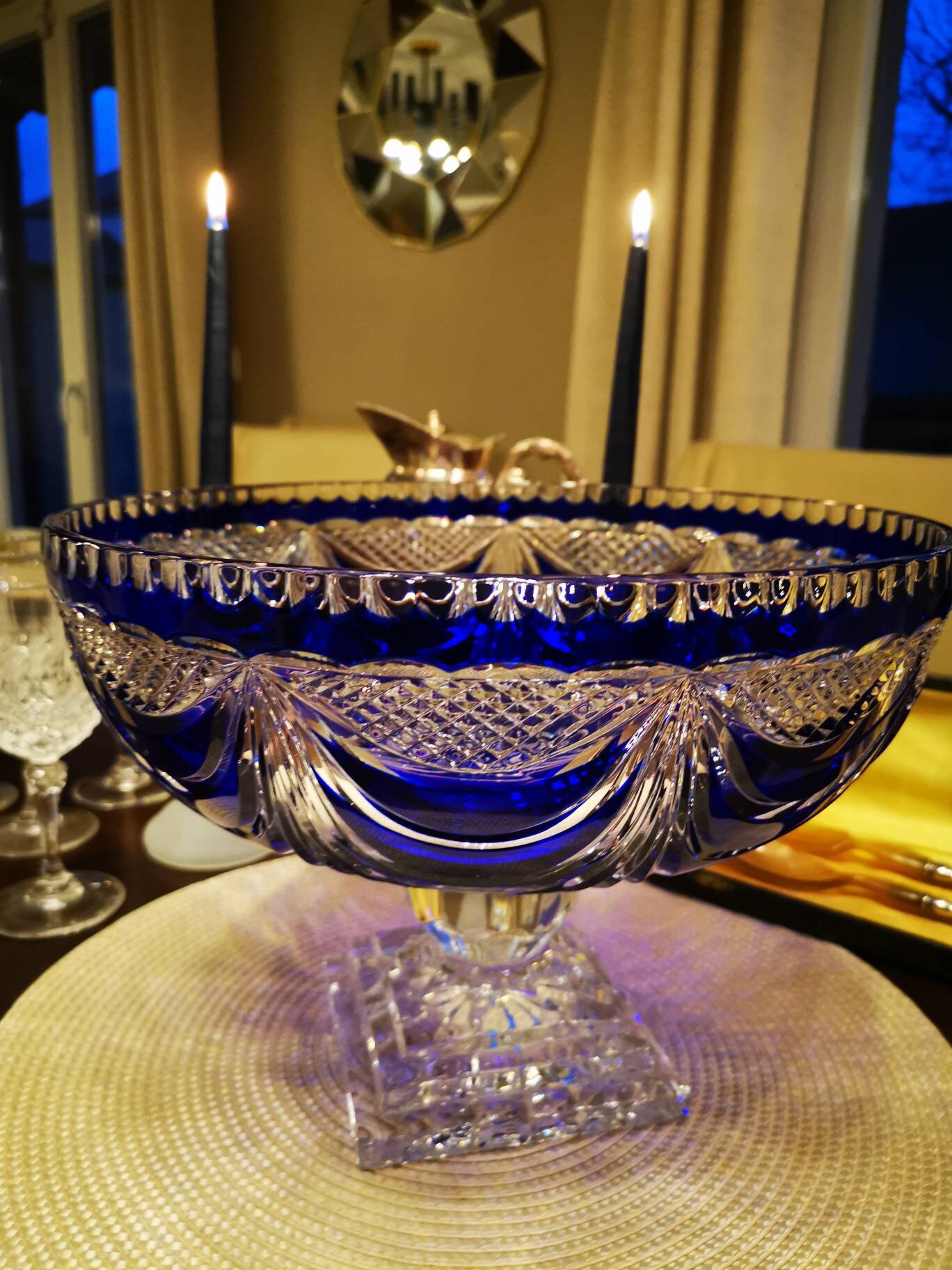 Coupe Bleu Cobalt Cristal de Lorraine