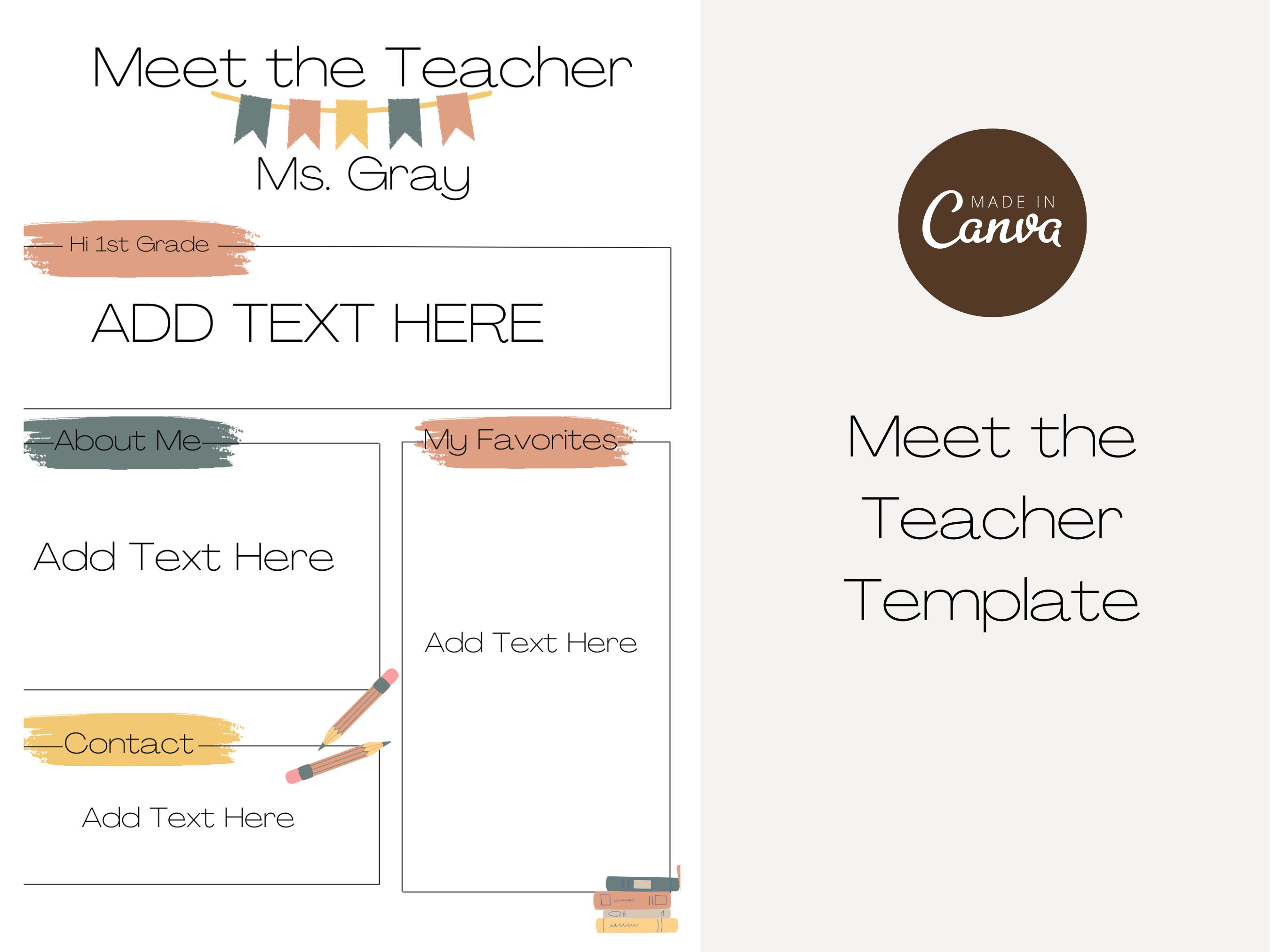 Canva Meet the Teacher Template Meet the Teacher Template Etsy Canva Meet the Teacher Template Meet the Teacher Template Etsy