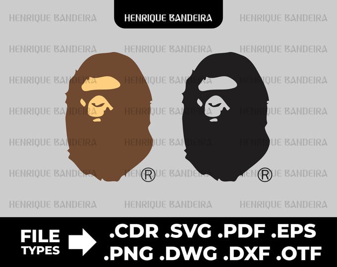 Bape Logo in CDR Svg Pdf Eps Png Dwg Dxf Otf / Color and Monochrome ...