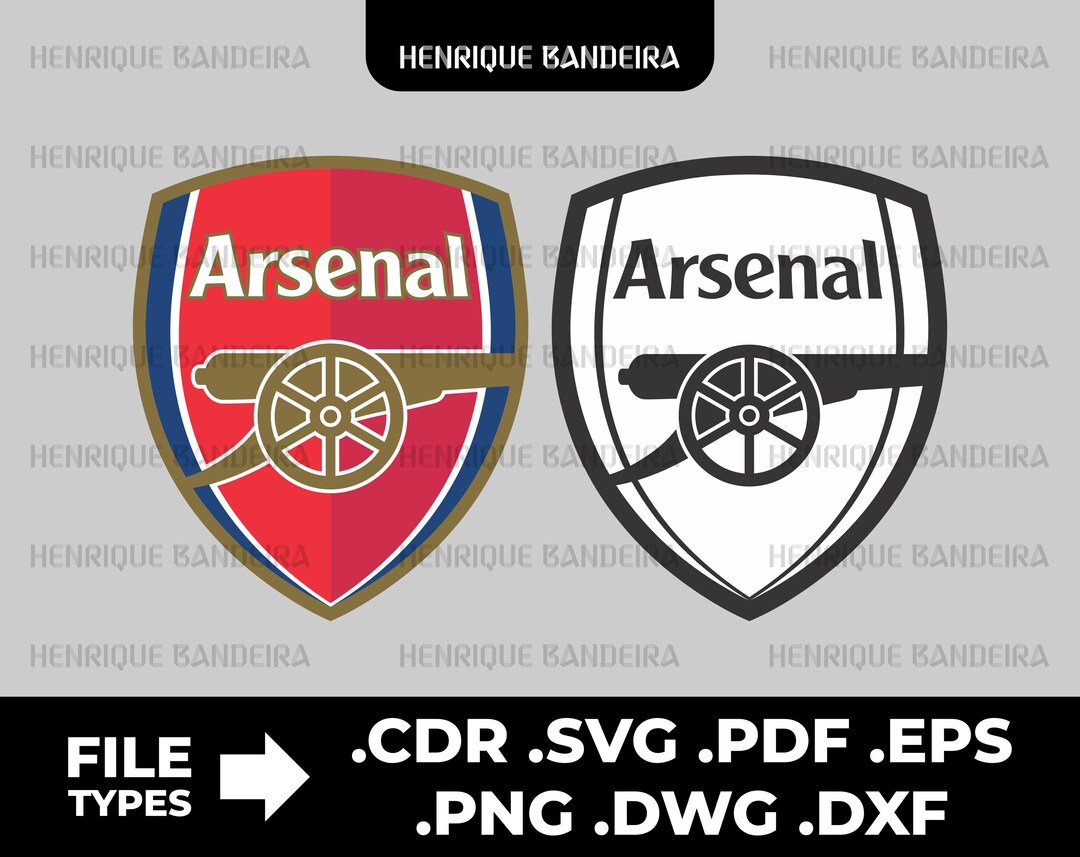 Arsenal England Logo in CDR Svg Pdf Eps Png Dwg Dxf / Color Monochrome ...