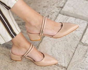 Nude Low Heel Shoes - Etsy