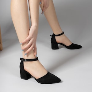 Ankle Strap Black , Black  Ankle Straps, Block Heels, Wedding Shoes, Casual Shoes, Women Shoe, Shoes Women, Gifts For Her, Bride Sandals