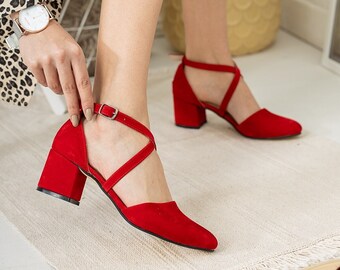 red ladies shoes