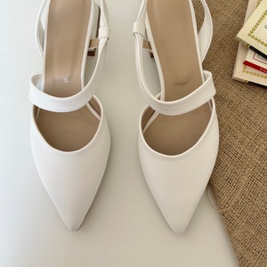 White Wedding Shoes White Block Heels White Block Heels - Etsy