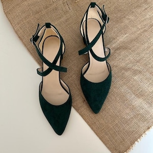 Pine green heels clearance