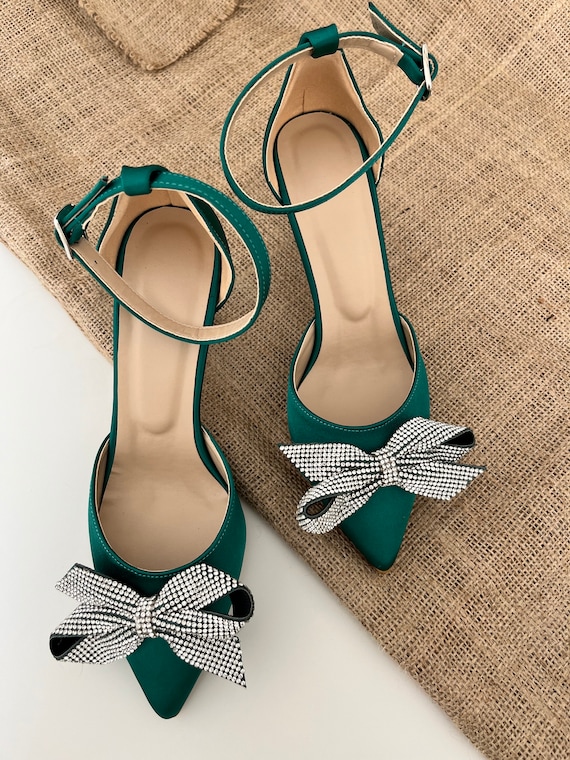 Smaragdgroene schoenen smaragdgroene hak groene - Etsy Nederland