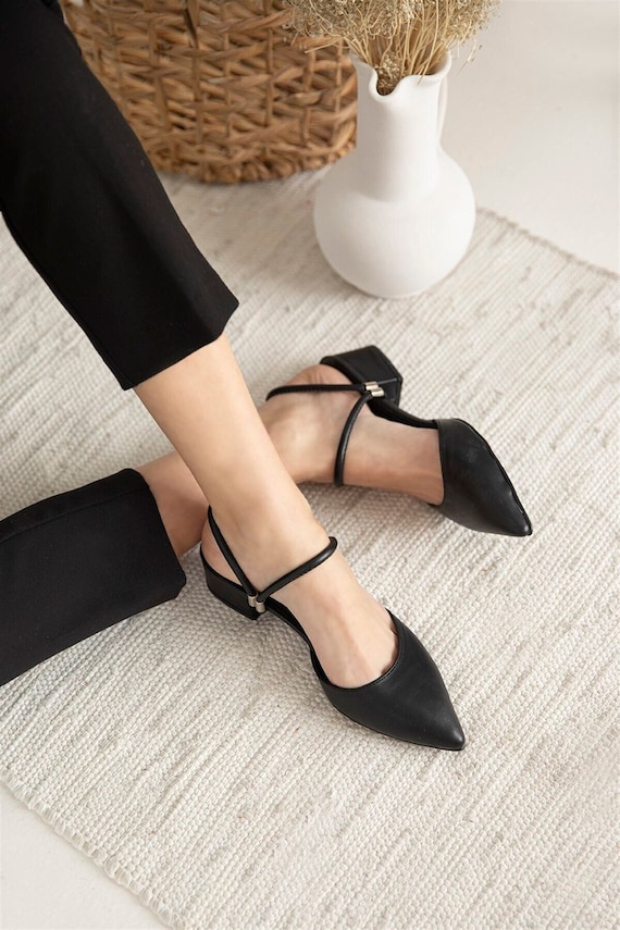 low block heel shoes black