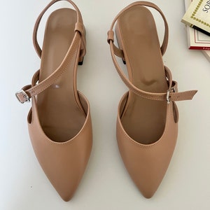 Nude Block Heels, Nude Block Heels Sandals, Bridal Heel, Nude Heel, Low
