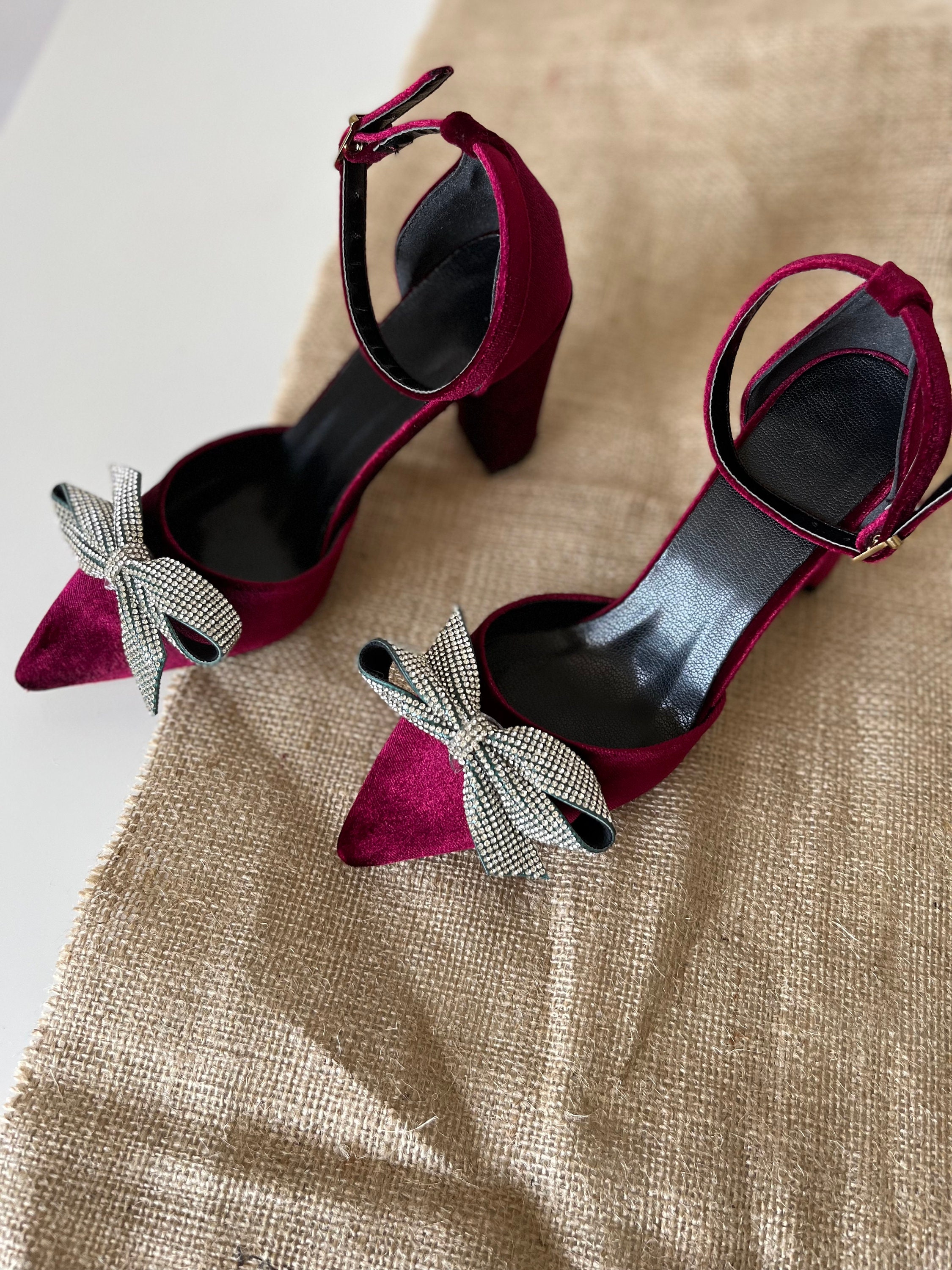 Burgundy red sandals - Etsy Nederland