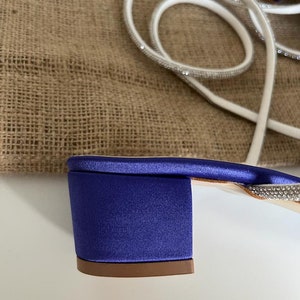 navy blue block heel shoes