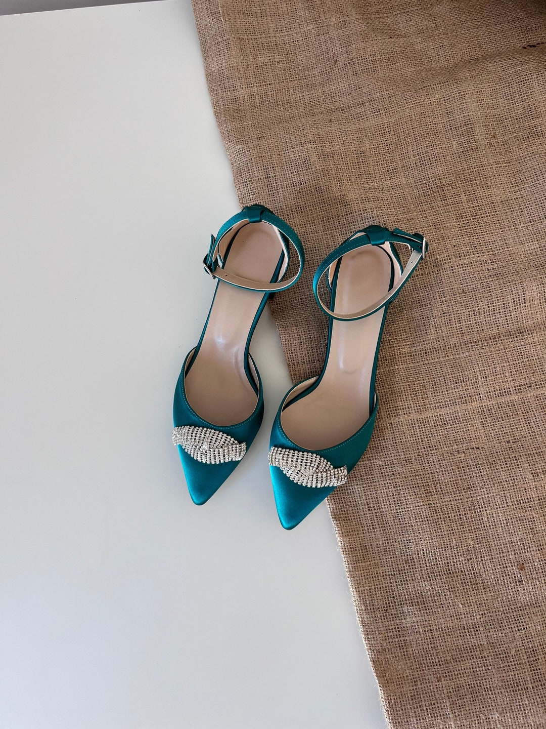 emerald green wedding shoes