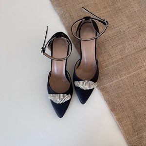 Black Block Heels, Woman Shoes, Black Heels, Wedding Shoes, Shoes For Women, Black Ankle Strap,  Bridal Heels, Black Block Heels Sandals