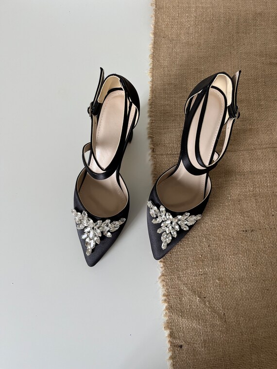 Chaussures Mary Jane Femme - Talon Bloc 3.5cm - Bout Pointu - Nœud Papillon - Pour Soirée, Mariage