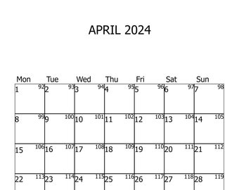 Printable Calendars, April 2024,april 2024 calendar,April,Vertical Calendar