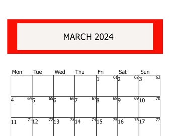 printable calendar|march calendar|March 2024 kalender|March printable calendar|calendar 2024 digital download|March Digital Calendar 2024.