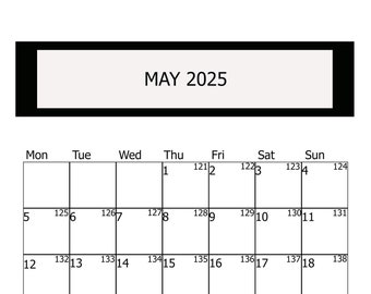 May 2025 Printable - Etsy