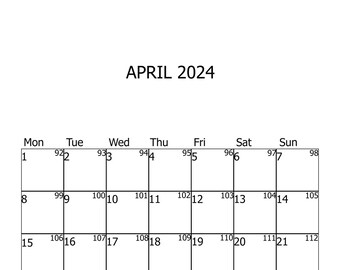 April calendar|April 2024|JPEG Calendar|April Printable|April 2024 Calendar|printable vertical calendar|2024 Printable|2024 Calendar