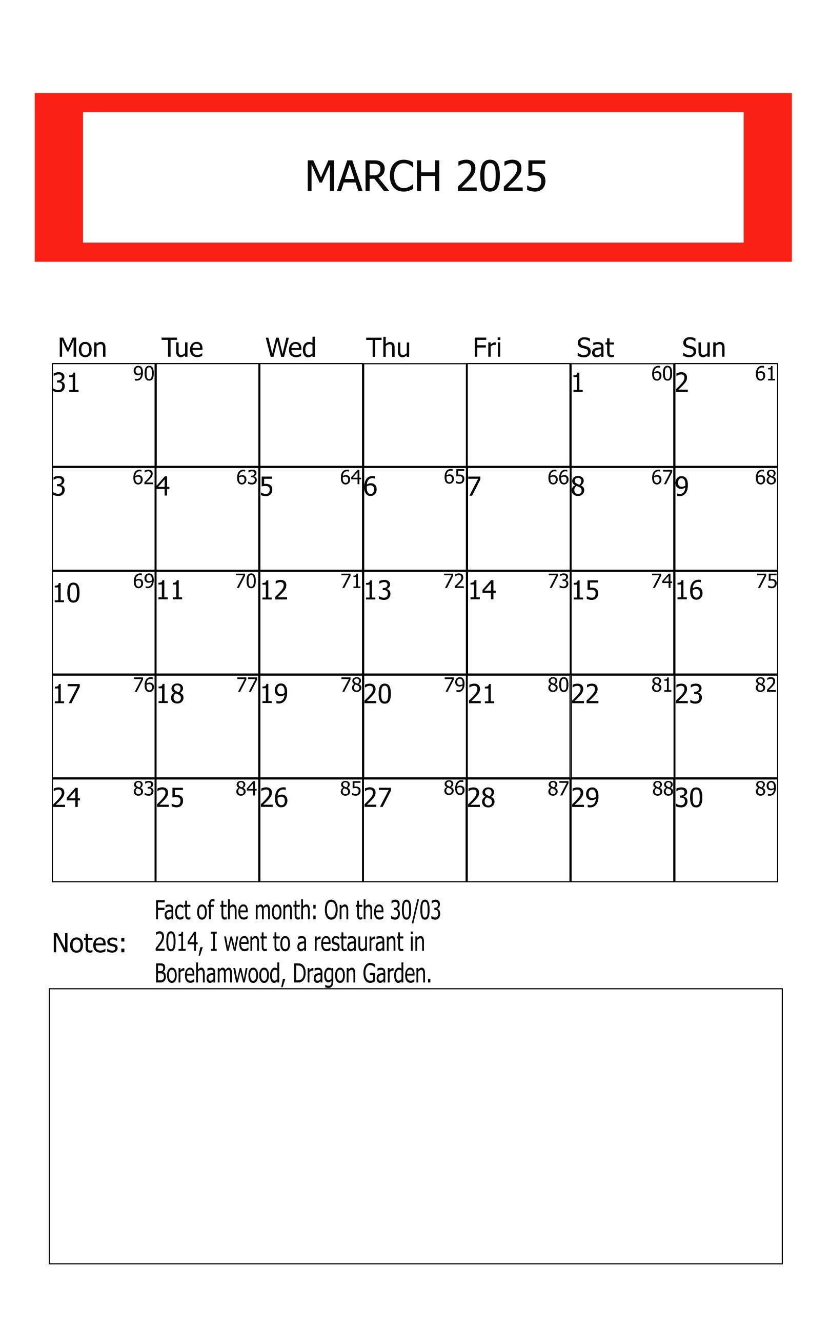 2025 Digital March Printable Calendar, Monthly Digital Planner, Digital
