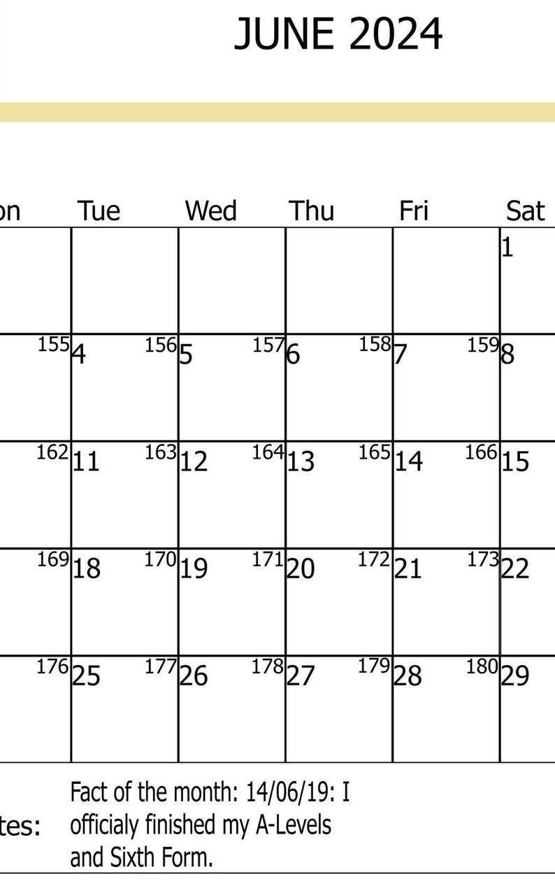 June 2024 Printable Calendar June 2024 Kalender June Etsy UK